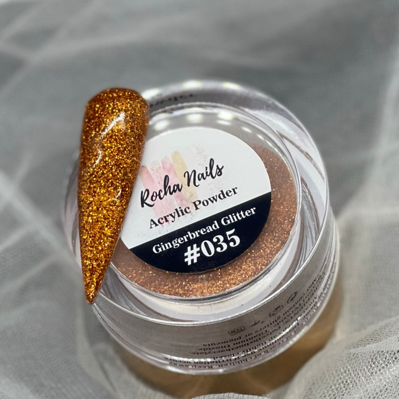 Gingerbread Glitter Acrylic #035