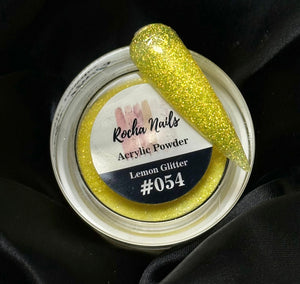Lemon Glitter Acrylic #054