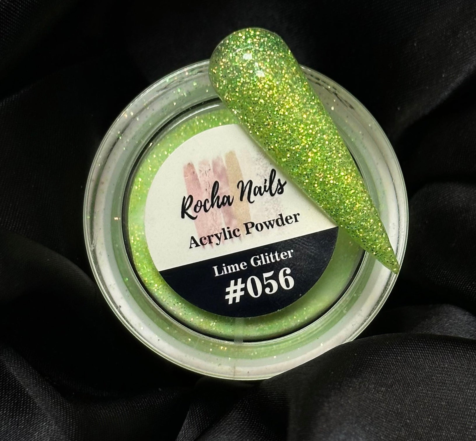 Lime Glitter Acrylic #056