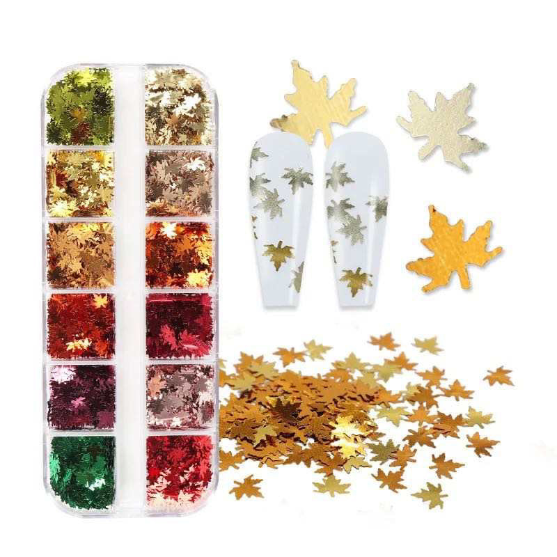 Maple Leaf Sequins (12 colors)